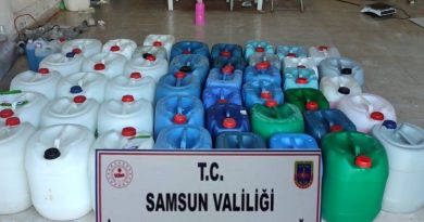 Merdiven altı 2 bin 961 litre kimyevi sıvı ele geçirildi