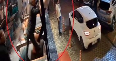 Meyhanede başlayıp kafede devam eden saldırı anı kamerada