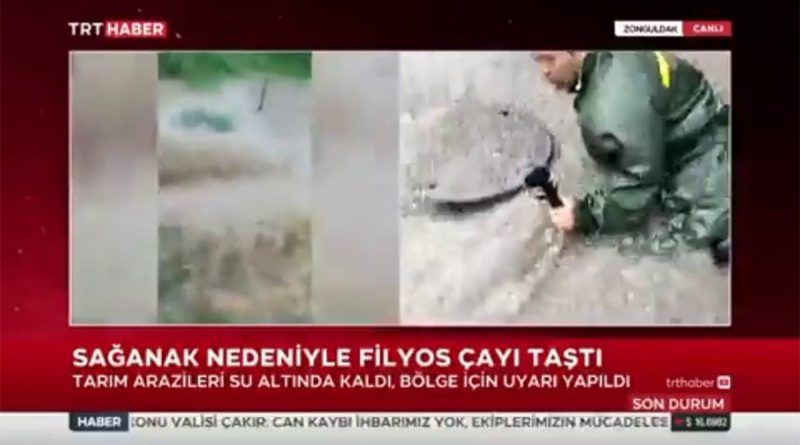 Muhabir canlı yayında rögara düştü