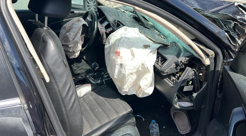 Otobanda korkutan kaza: 2 yaralı