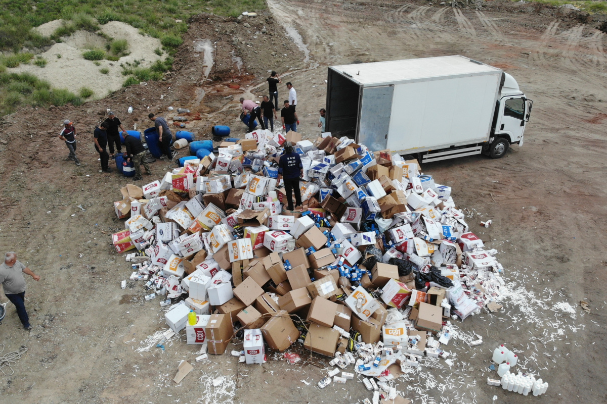 Piyasa değeri 15 milyon TL hepsi böyle imha edildi