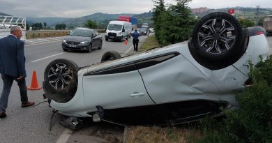 Samsun'da otomobil takla attı: 2 yaralı