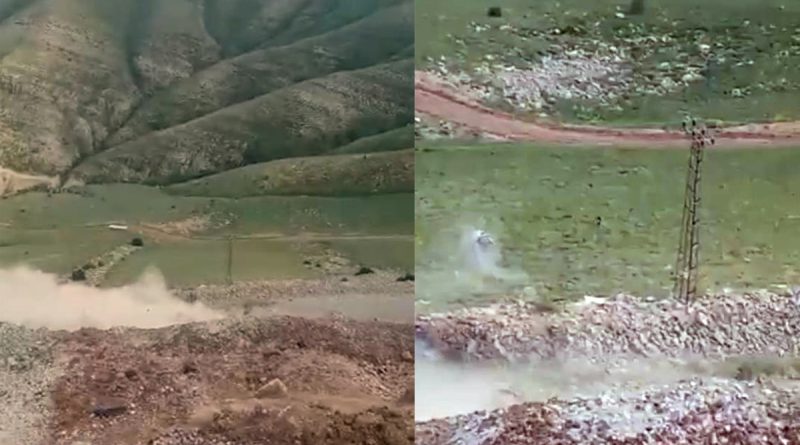 Şarampole yuvarlanan kamyondan atlayan sürücü yara almadan kurtuldu