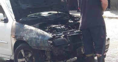 Seyir halindeki otomobil alev aldı, itfaiye söndürdü