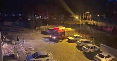 Site bahçesinde yılan paniği