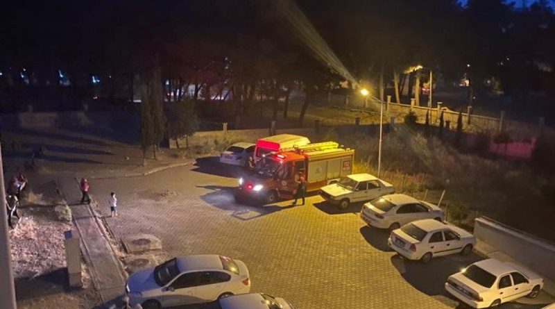 Site bahçesinde yılan paniği