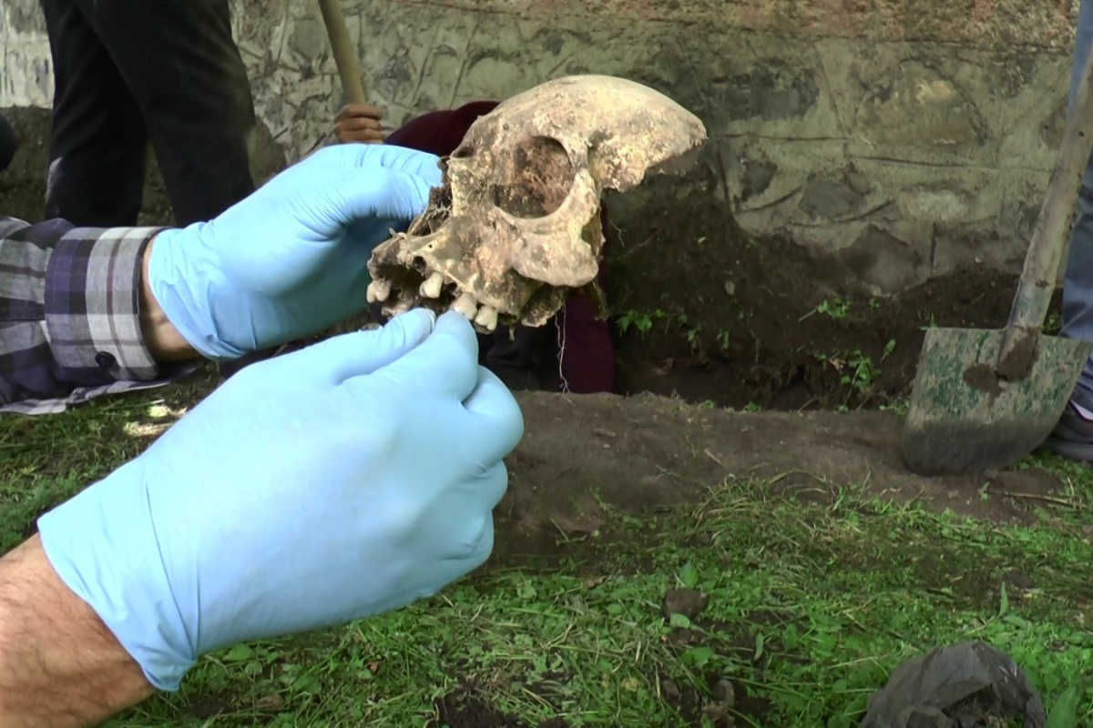 Su patlağı için yapılan kazıda ortaya çıkan kemik parçaları panik yaşattı