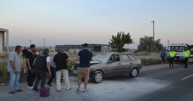 Tamirden çıkan LPG'li otomobil alev alev yandı