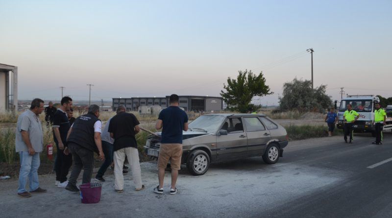 Tamirden çıkan LPG'li otomobil alev alev yandı