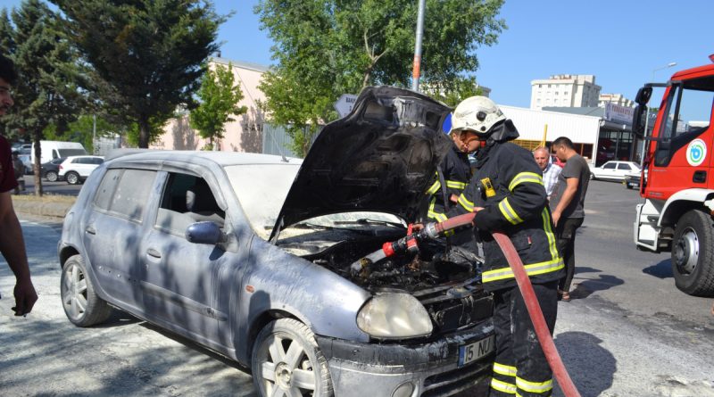 Tamire giderken alev aldı