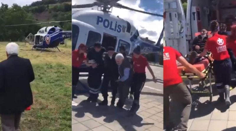 Taşkınların yaşandığı Bartın’da hasta vatandaşlara helikopterlerle ulaşıldı