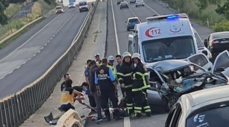 Tekirdağ’da zincirleme kaza: 1 ölü, 2 yaralı