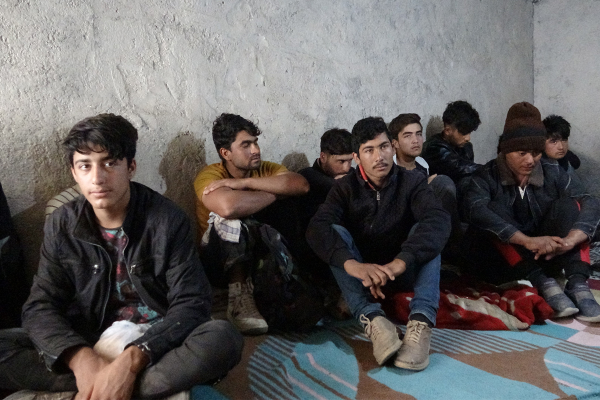 Van’da bir evin bodrumunda 24 düzensiz göçmen yakalandı