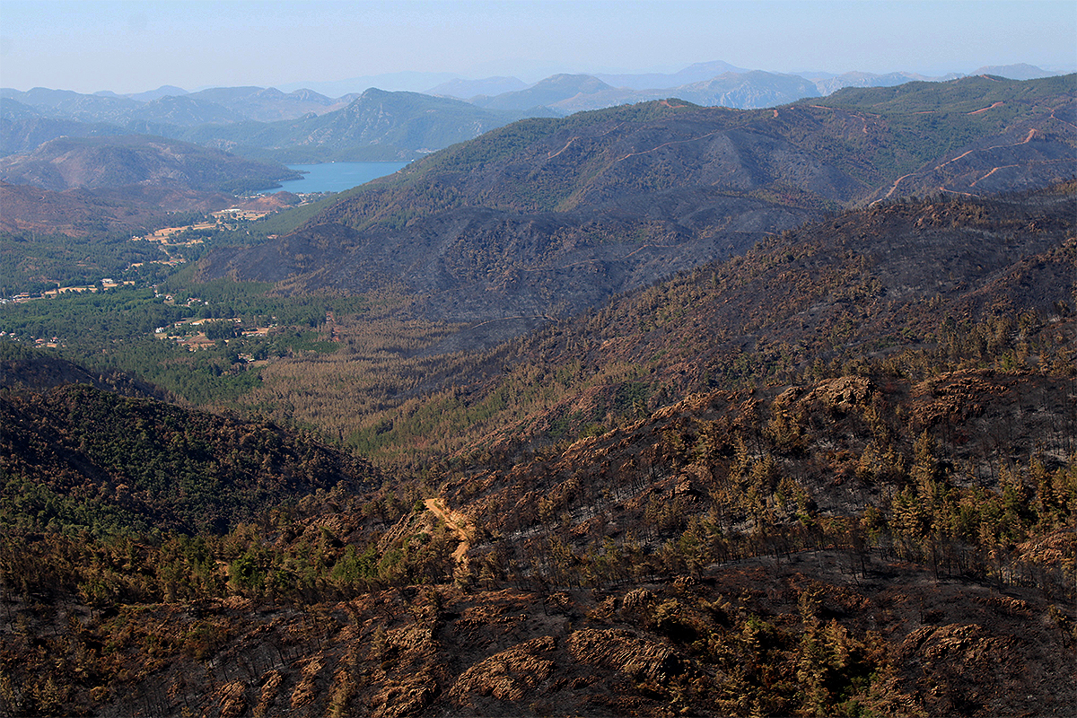 Yangından sonra Bördübet havadan görüntülendi