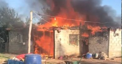 Yaşlı çiftin kaldığı bağ evi alevlere teslim oldu