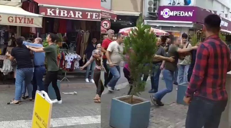 Yaşlı simitçiyi dövenleri kadın ayırmaya çalıştı