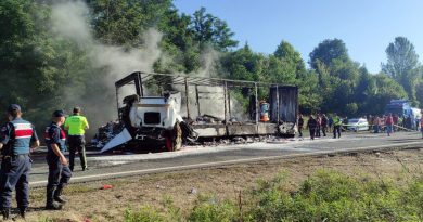 Anadolu Otoyolu’nda feci kaza!