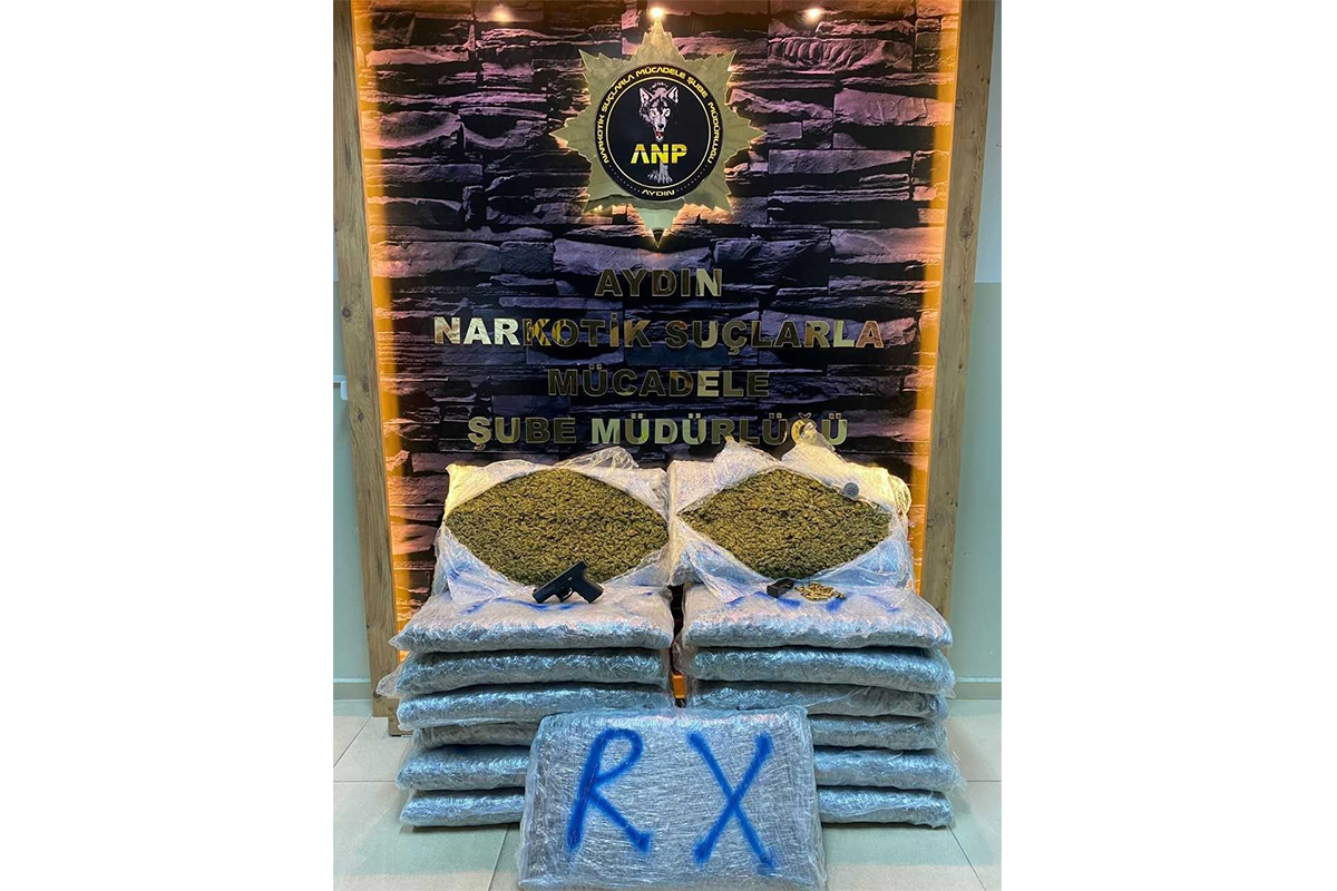 Aydın’da operasyonda 75 kilogram uyuşturucu ele geçirildi