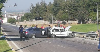 Aynı yöne giden otomobiller çarpıştı: 1 ölü, 7 yaralı