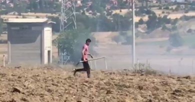 Elektrik direğinde çıkan yangın korkuttu