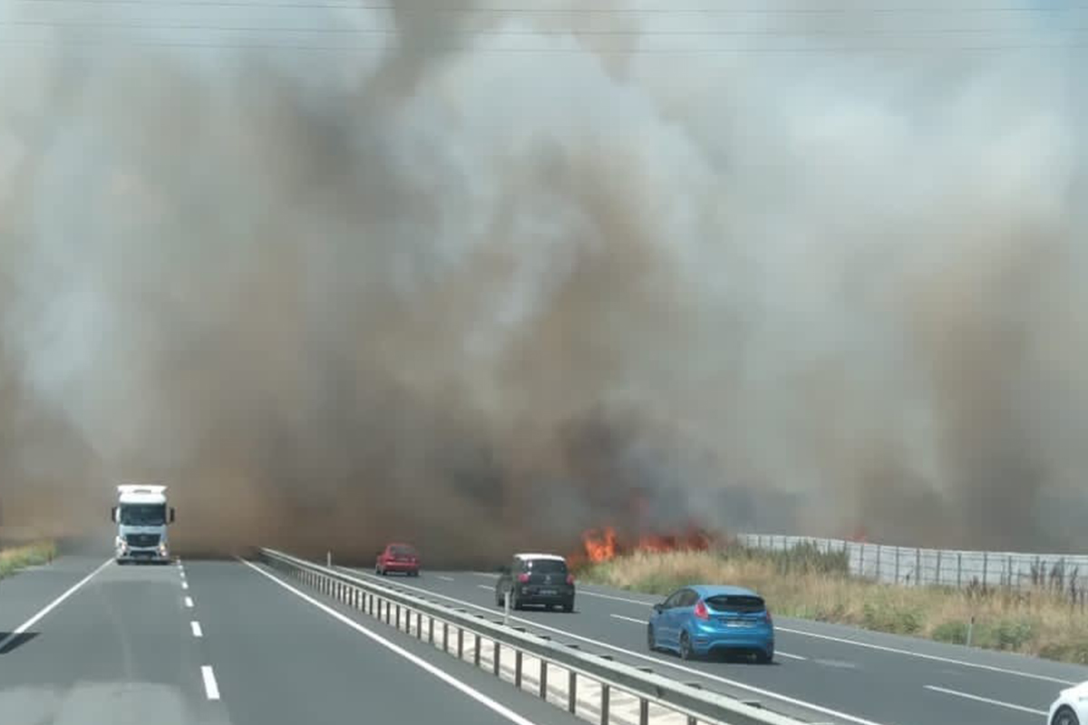 İstanbul - Tekirdağ yolunda yangın!