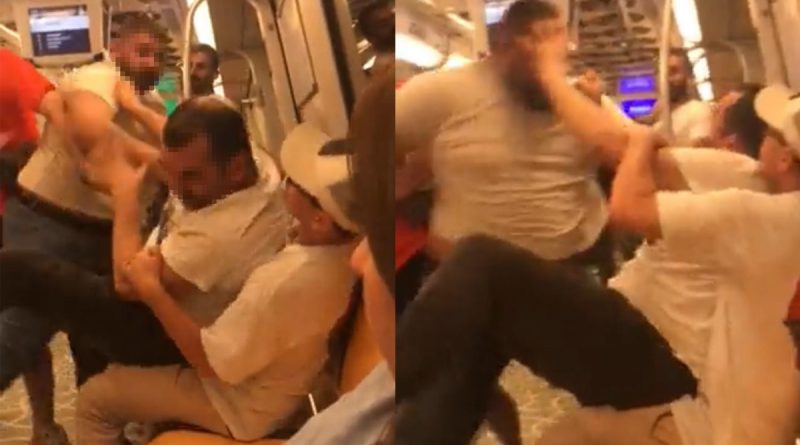 Kadıköy Metroda alkol kavgası: Yolcular araya girdi