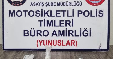 Kütahya'da plakasız motosiklette uyuşturucu ele geçirildi