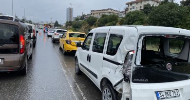 Maltepe D-100 Karayolu’nda zincirleme kazada 10 araç birbirine girdi