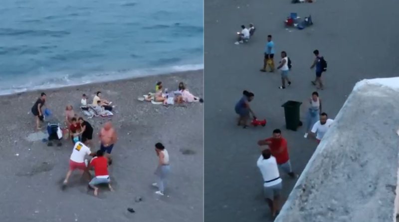 Sahilde çöpe taş atma kavgasında yumruklar konuştu