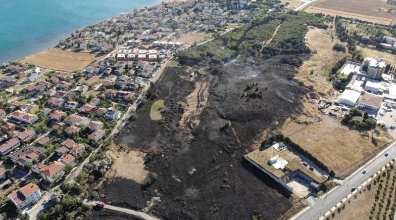 Silivri’de yangın çıktı, yüzlerce dönümlük arazi kül oldu