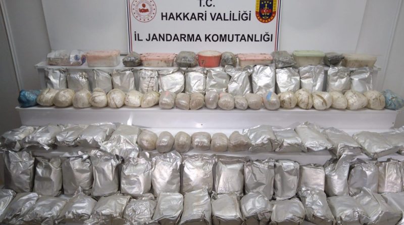 Yüksekova ilçesinde 100 kilo uyuşturucu ele geçirildi